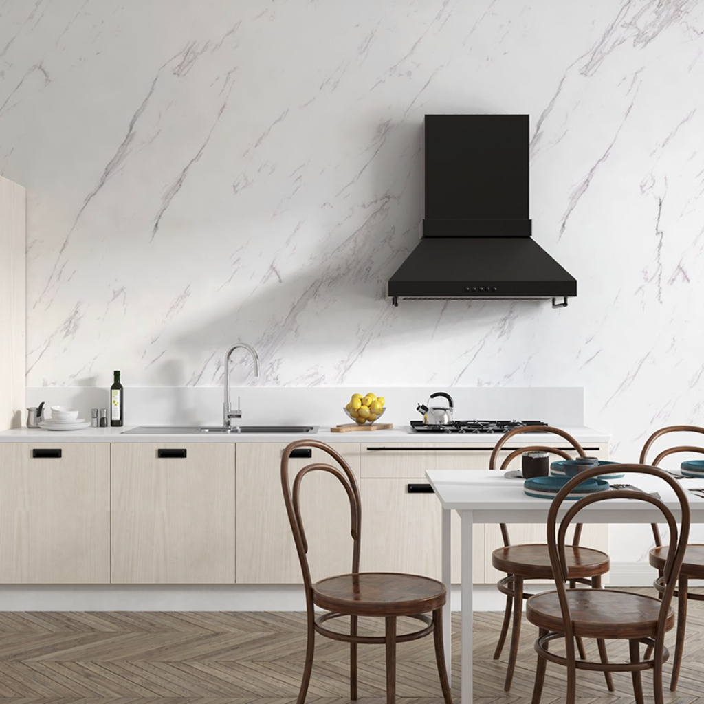 Cozinha com placas flexíveis